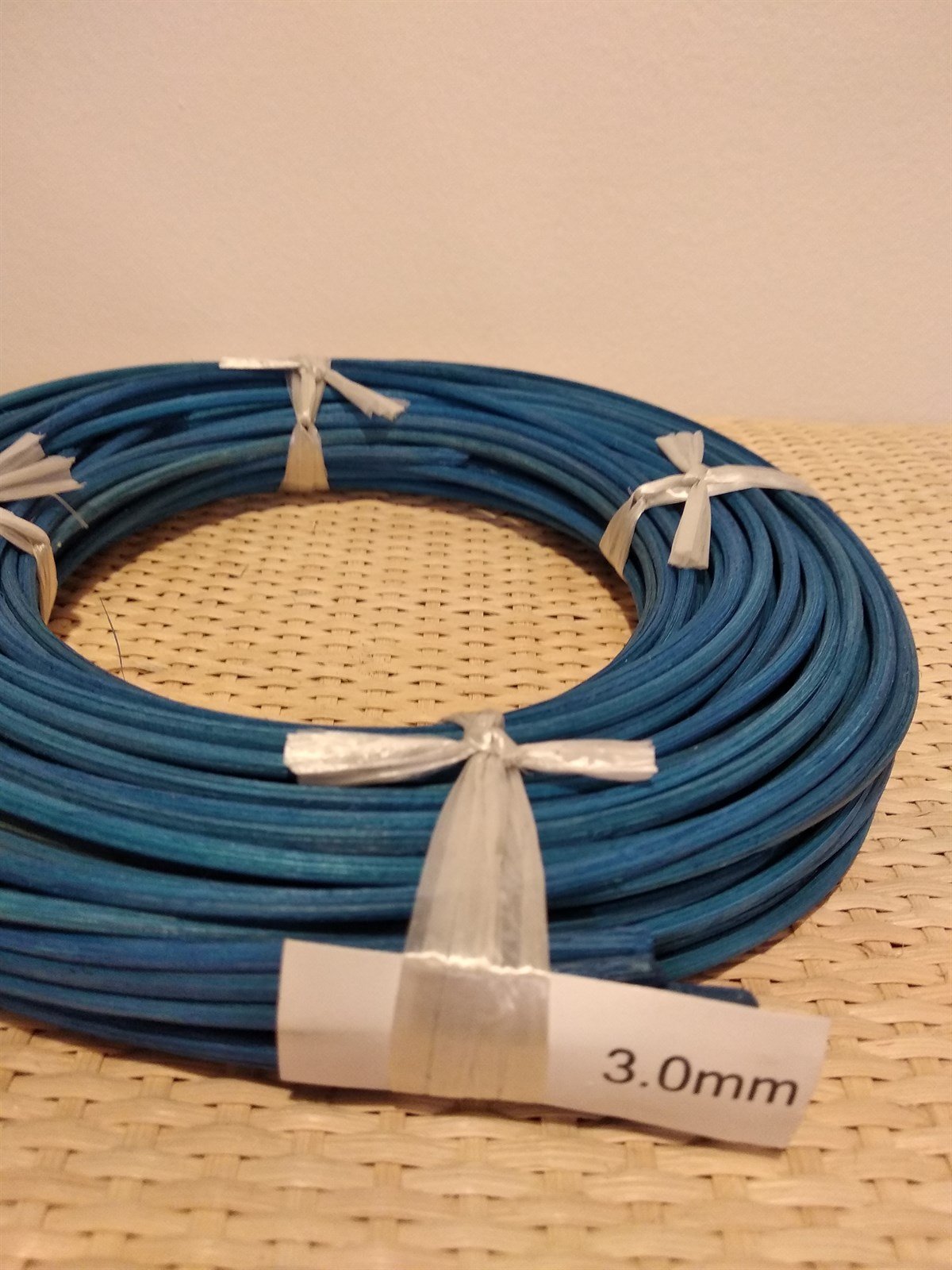 RENKLİ RATTAN ÖRGÜ KOR - MAVİ - 3,00 MM