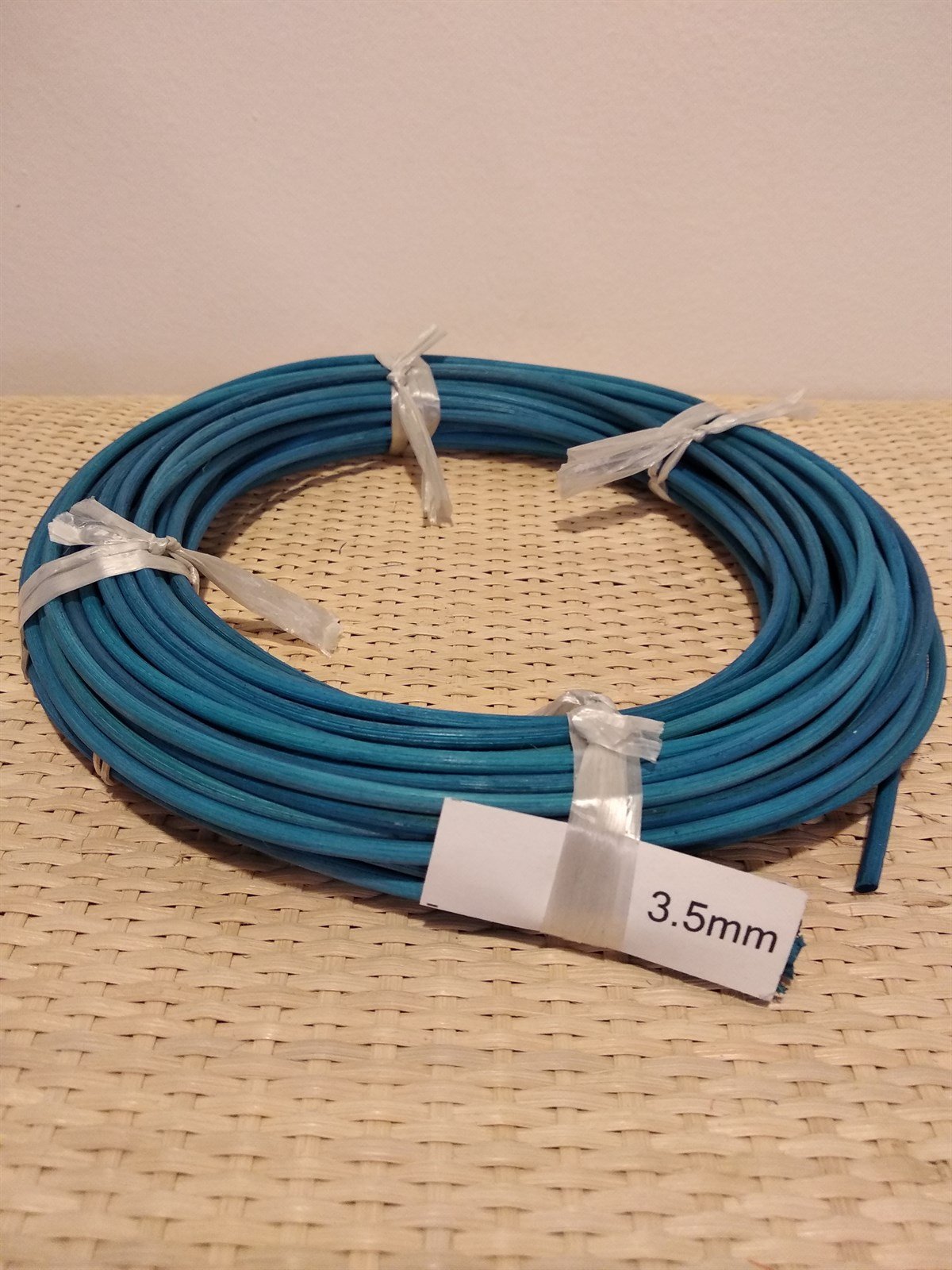 RENKLİ RATTAN ÖRGÜ KOR - MAVİ - 3,50 MM