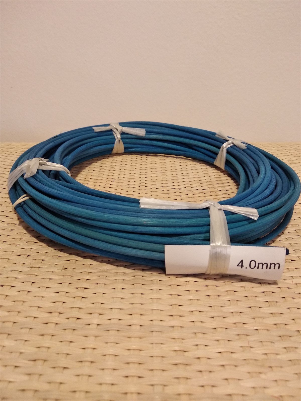 RENKLİ RATTAN ÖRGÜ KOR - MAVİ - 4,00 MM