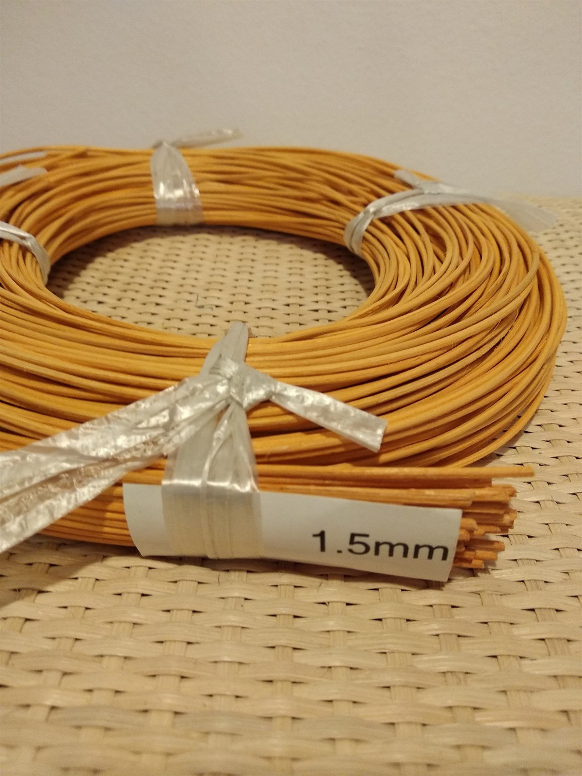 RENKLİ RATTAN ÖRGÜ KOR - SARI - 1,50 MM