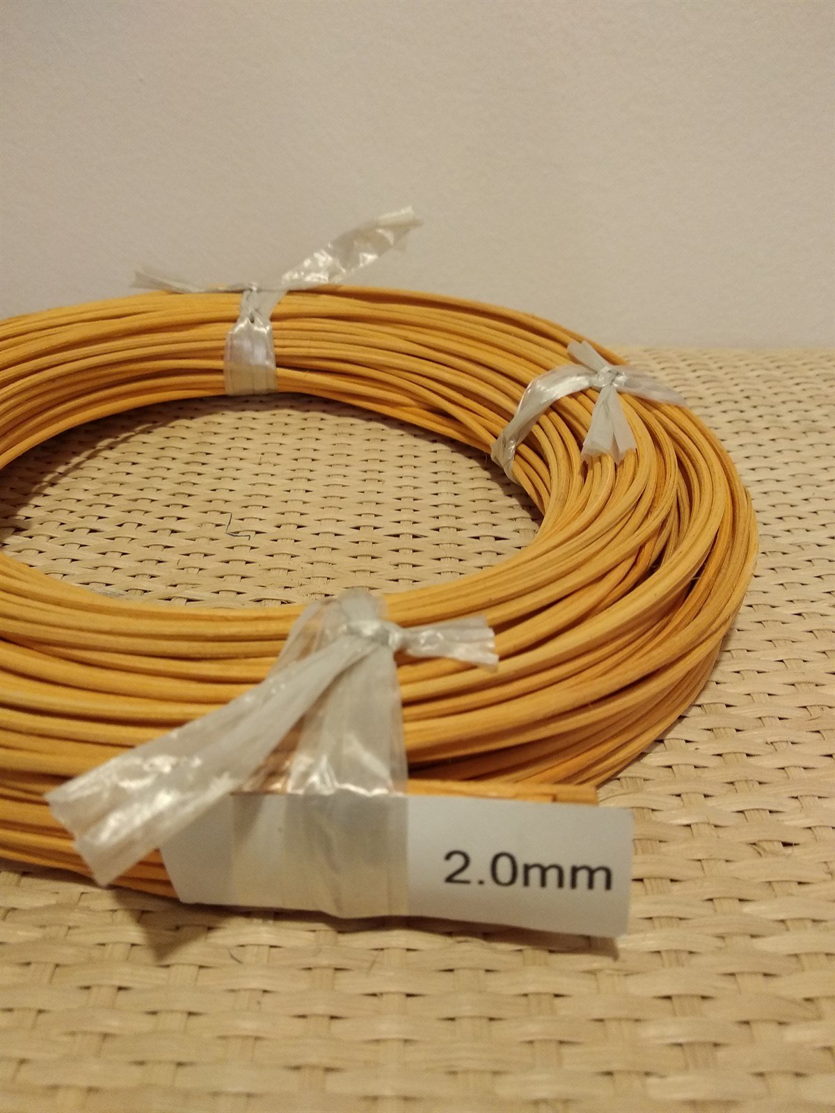 RENKLİ RATTAN ÖRGÜ KOR - SARI - 2,00 MM