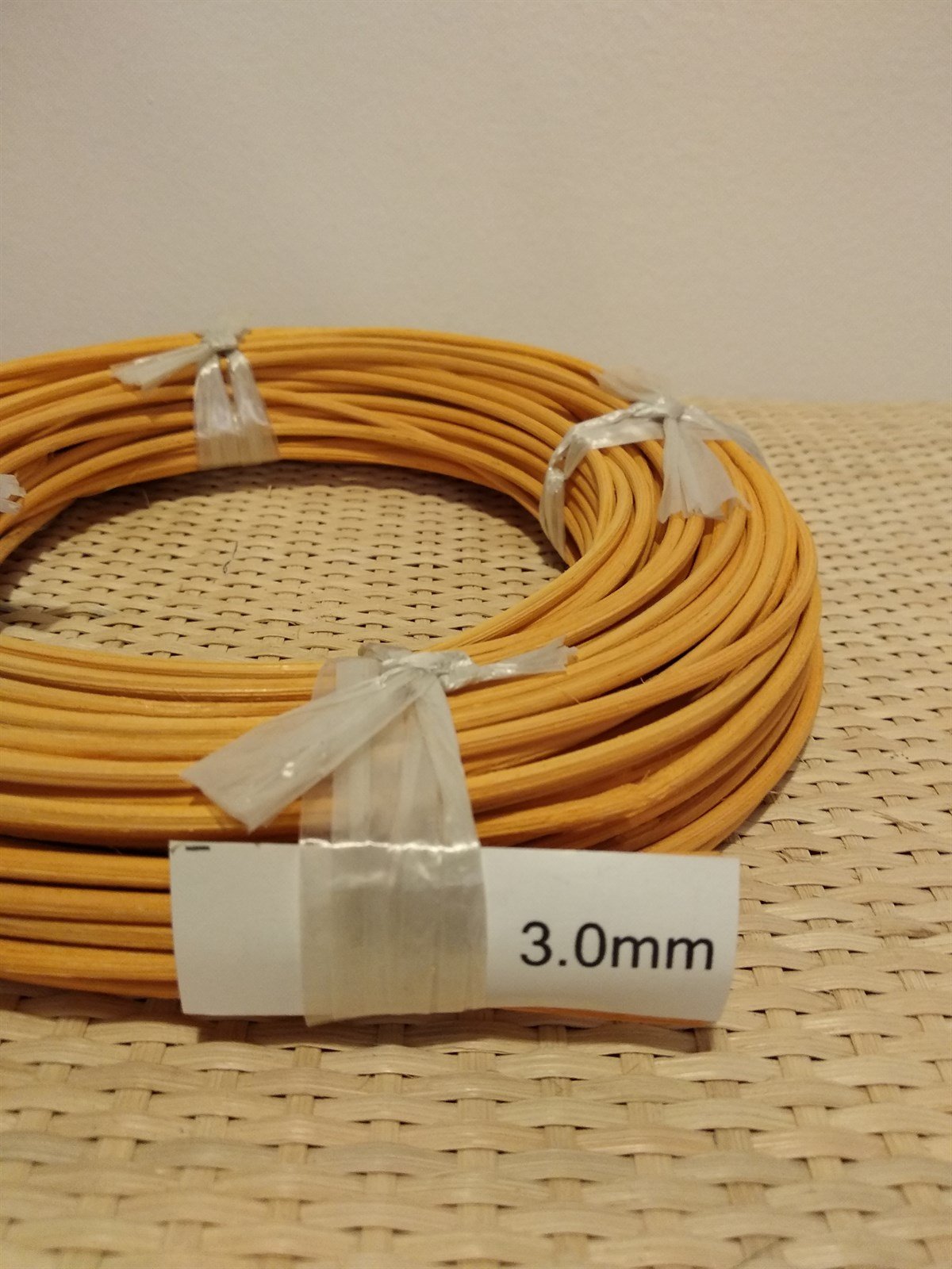RENKLİ RATTAN ÖRGÜ KOR - SARI - 3,00 MM