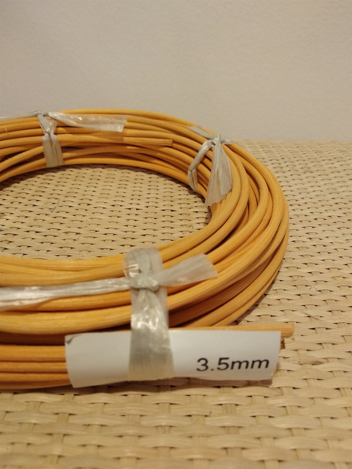 RENKLİ RATTAN ÖRGÜ KOR - SARI - 3,50 MM