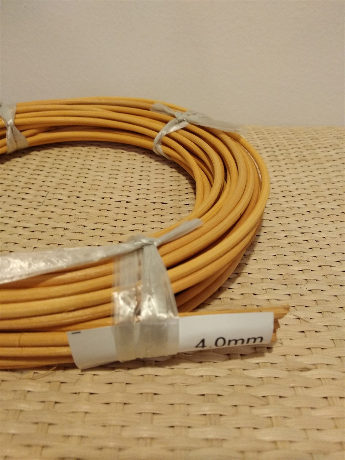 RENKLİ RATTAN ÖRGÜ KOR - SARI - 4,00 MM