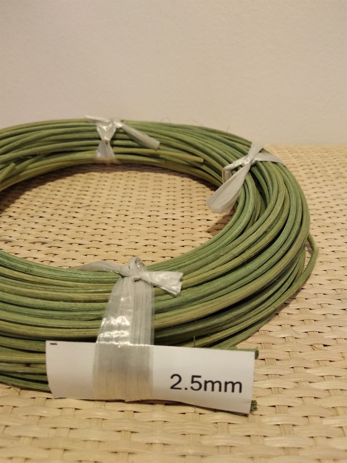 RENKLİ RATTAN ÖRGÜ KOR - YEŞİL - 2,50 MM