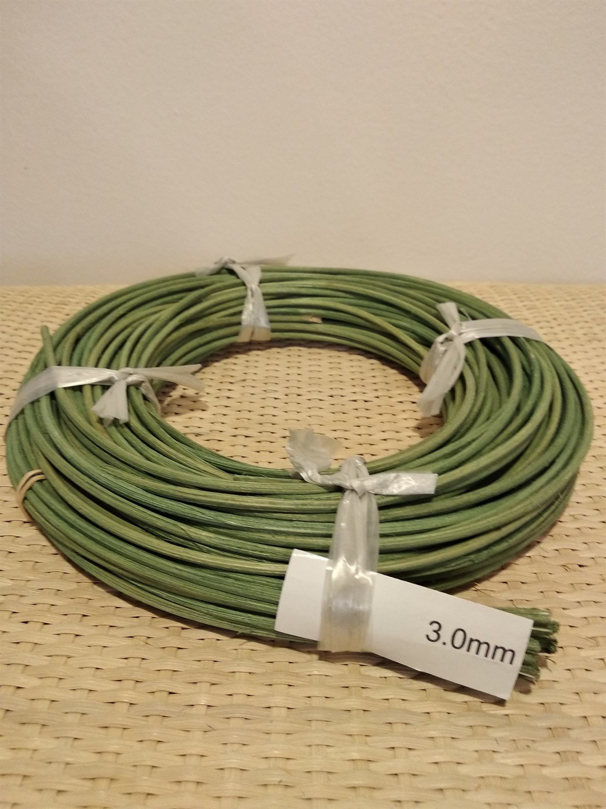 RENKLİ RATTAN ÖRGÜ KOR - YEŞİL - 3,00 MM