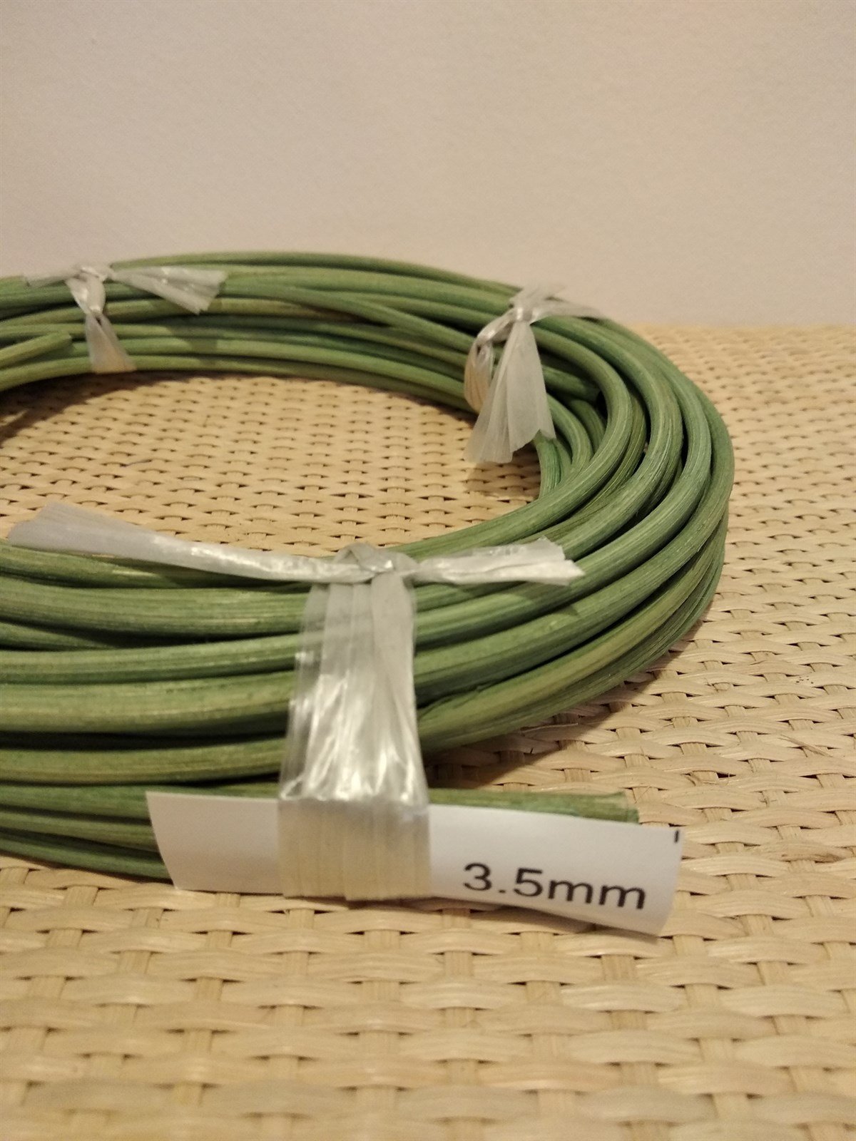 RENKLİ RATTAN ÖRGÜ KOR - YEŞİL - 3,50 MM