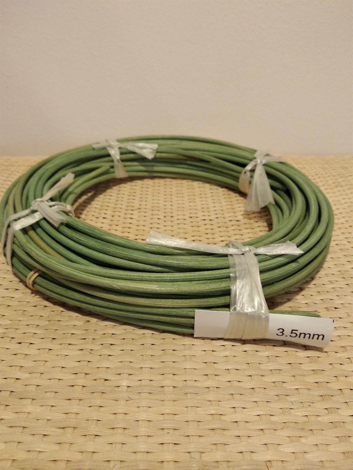 RENKLİ RATTAN ÖRGÜ KOR - YEŞİL - 3,50 MM
