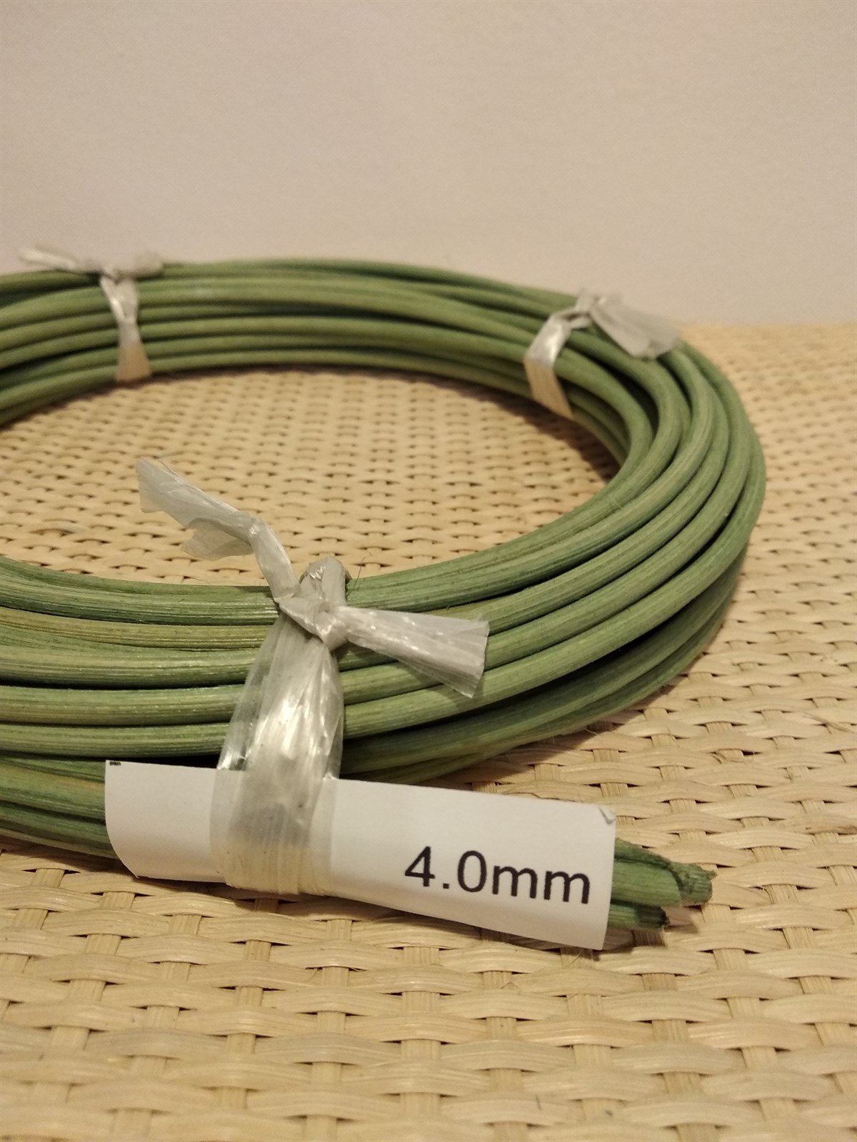 RENKLİ RATTAN ÖRGÜ KOR - YEŞİL - 4,00 MM