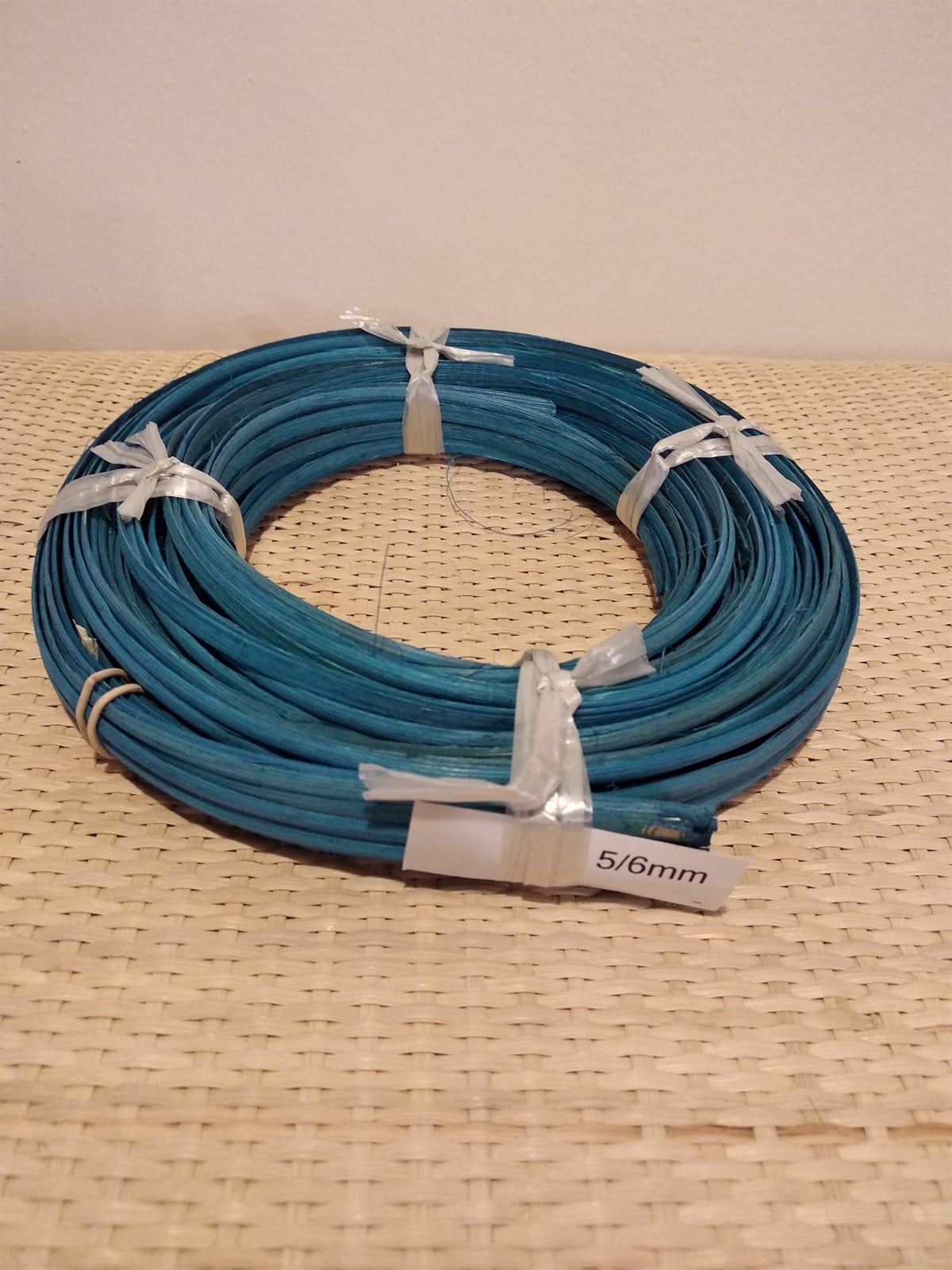 RENKLİ RATTAN OVAL/OVAL ÖRGÜ KOR - MAVİ - 5-6 MM