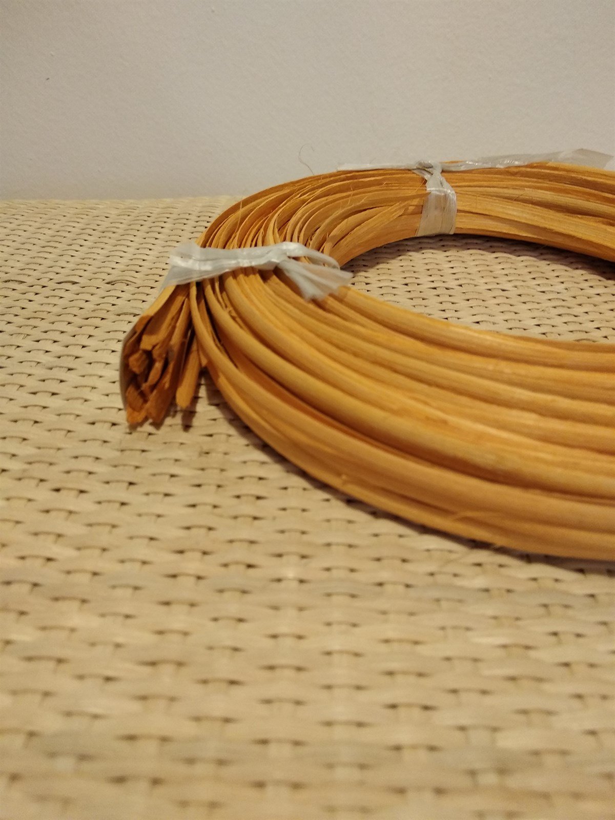 RENKLİ RATTAN OVAL/OVAL ÖRGÜ KOR - SARI - 5-6 MM