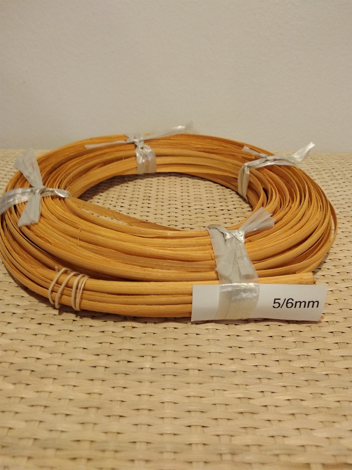 RENKLİ RATTAN OVAL/OVAL ÖRGÜ KOR - SARI - 5-6 MM