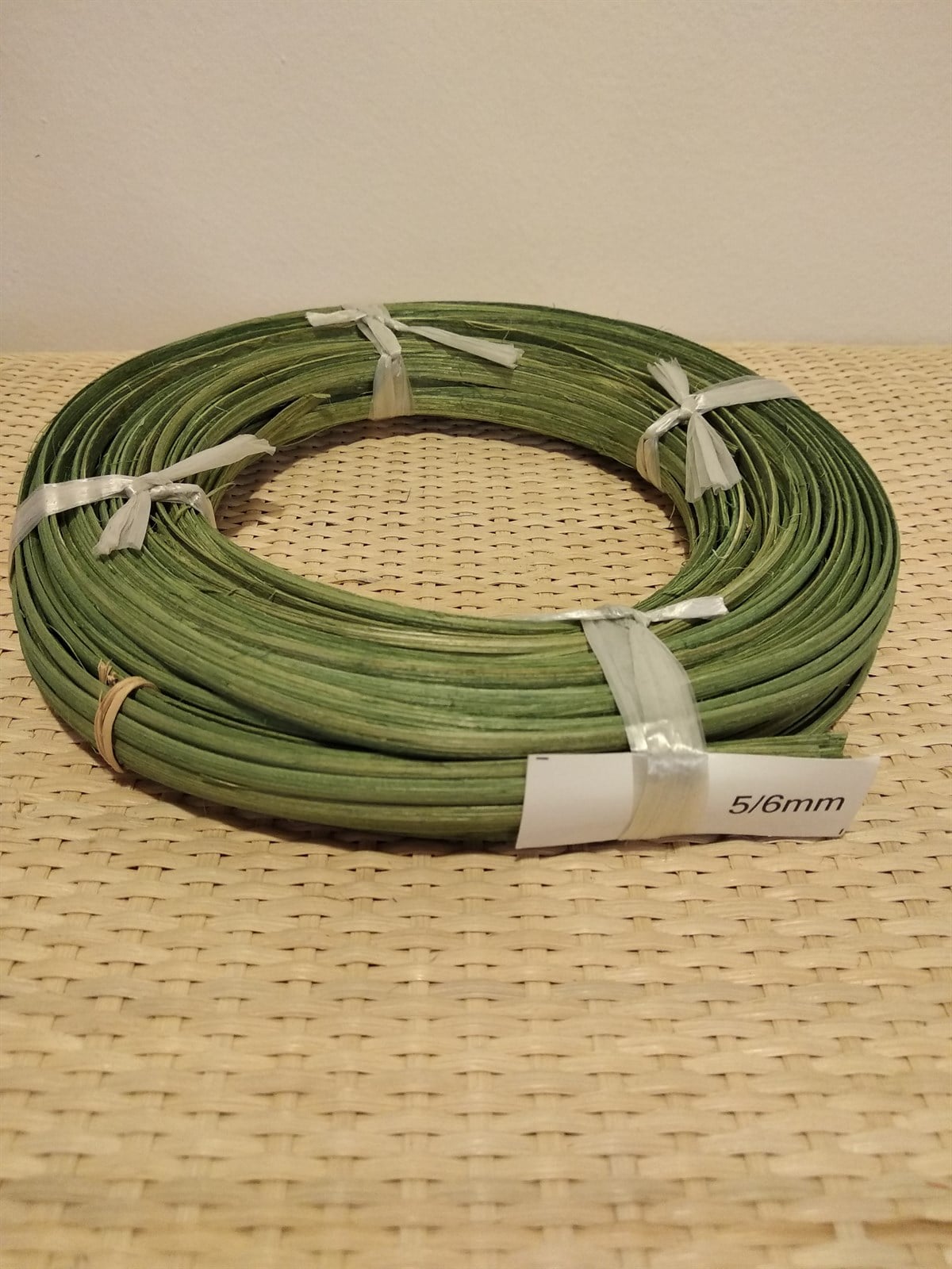 RENKLİ RATTAN OVAL/OVAL ÖRGÜ KOR - YEŞİL - 5-6 MM