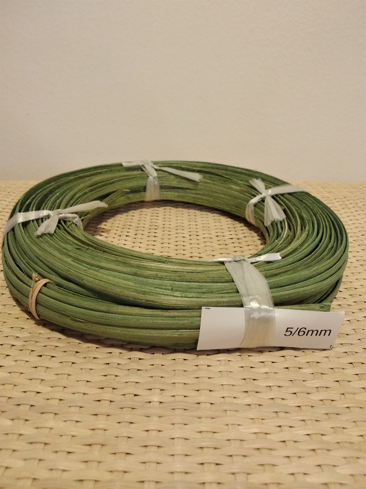 RENKLİ RATTAN OVAL/OVAL ÖRGÜ KOR - YEŞİL - 5-6 MM