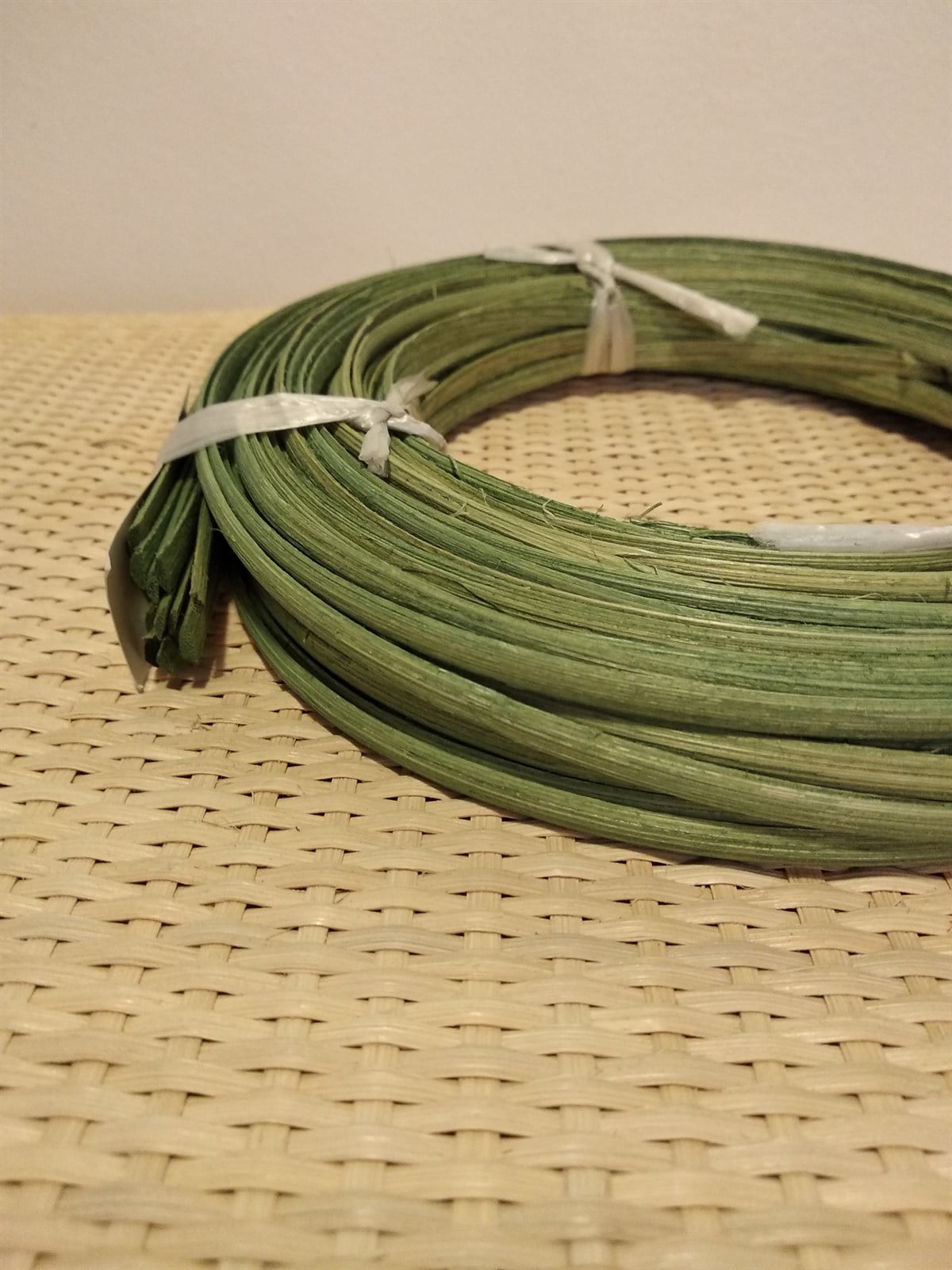 RENKLİ RATTAN OVAL/OVAL ÖRGÜ KOR - YEŞİL - 5-6 MM