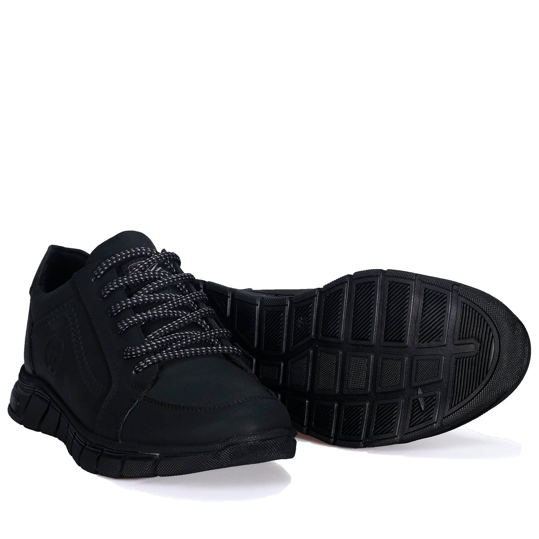 Ata Bağcıksız Siyah Casual Erkek Deri Ayakkabı