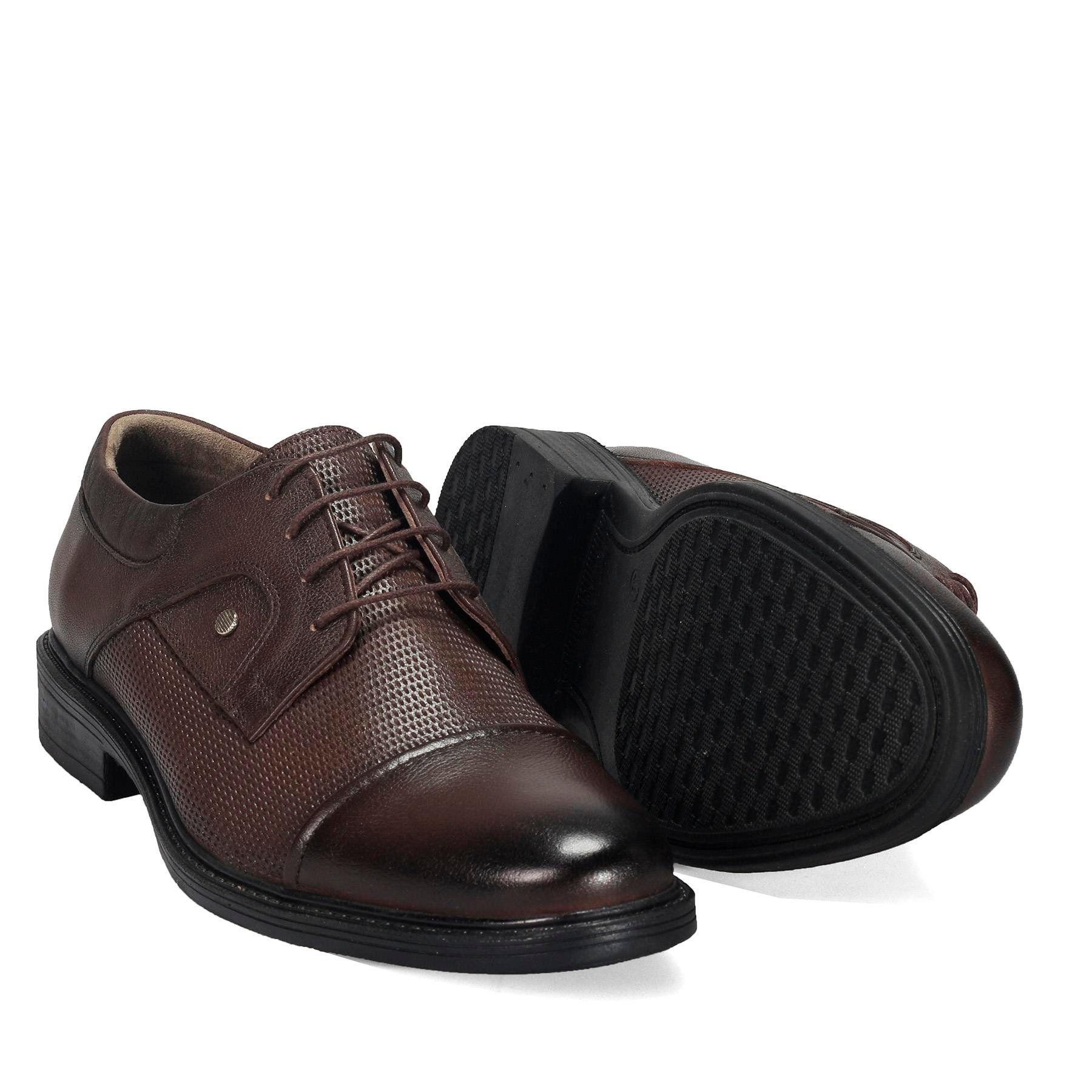 Bağcıklı Kahve Klasik Erkek Deri Ayakkabı
