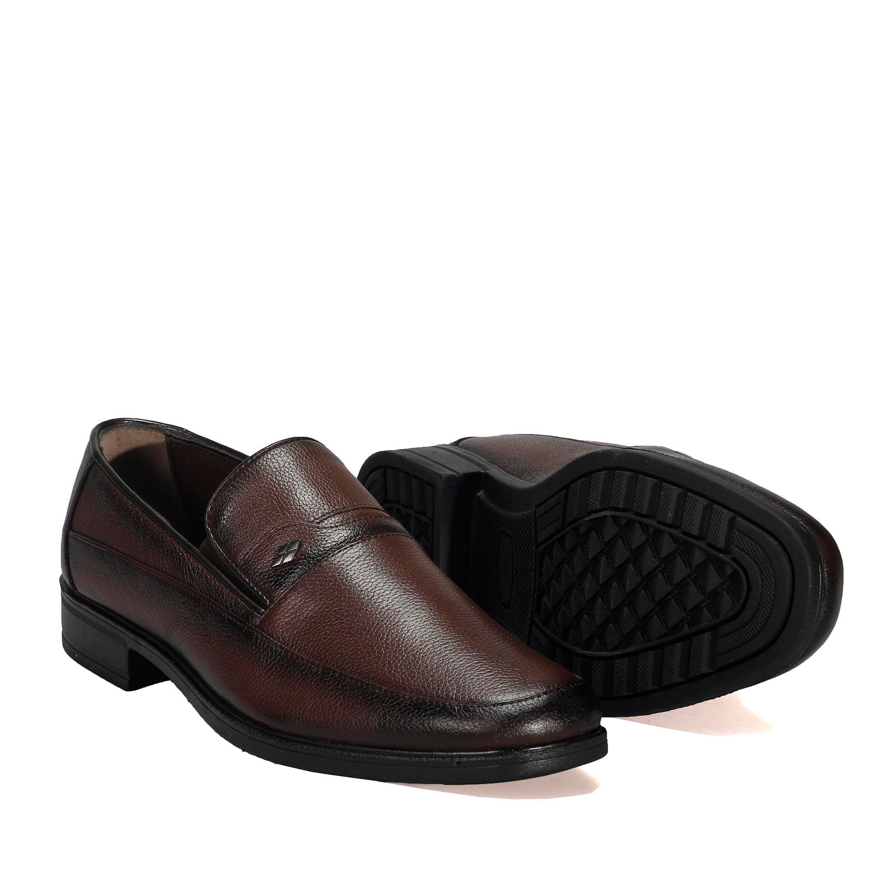 Bağcıksız Kahverengi Klasik Erkek Deri Ayakkabı