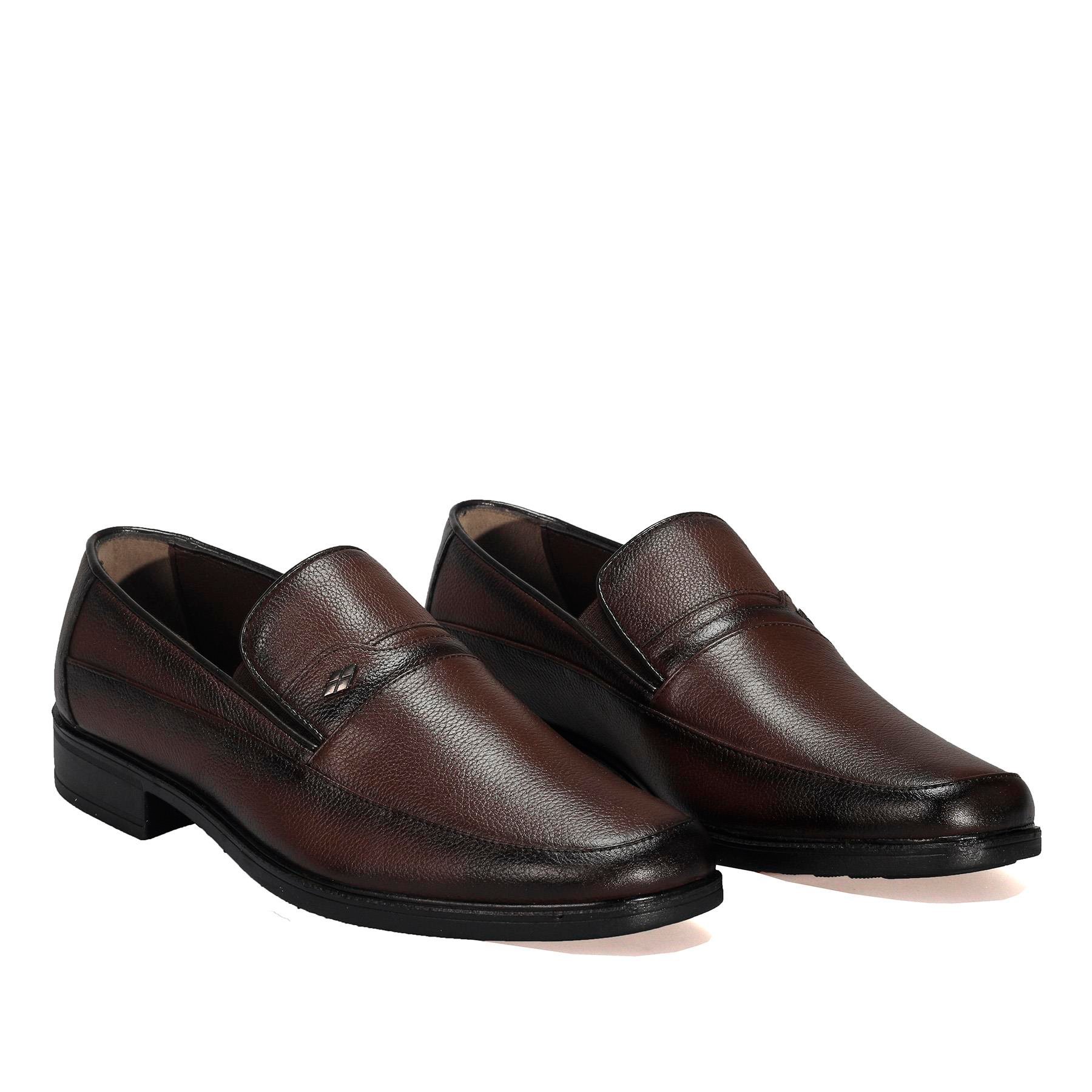 Bağcıksız Kahverengi Klasik Erkek Deri Ayakkabı