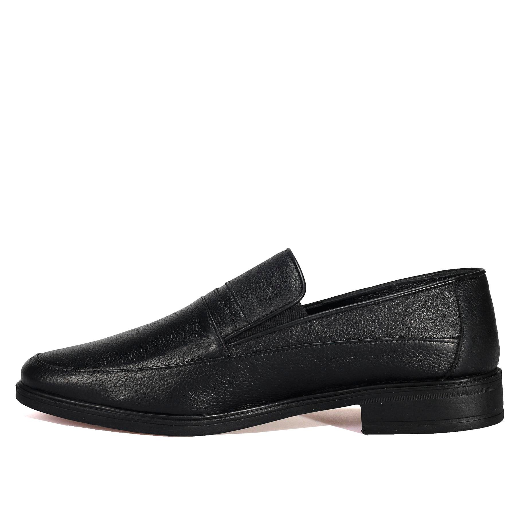 Bağcıksız Siyah Klasik Erkek Deri Ayakkabı