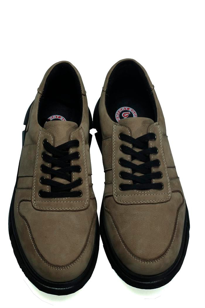 Bordolli Kum Nubuk Kışlık Deri Erkek Ayakkabı