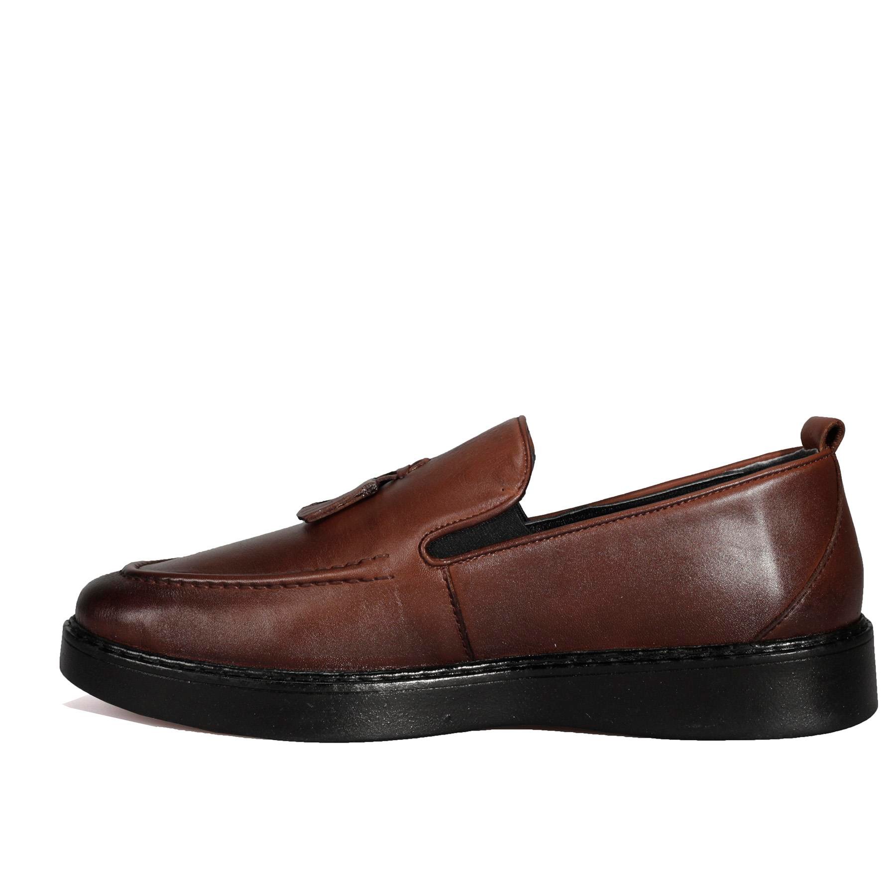 Bordolli Püsküllü Taba Casual Erkek Ayakkabı