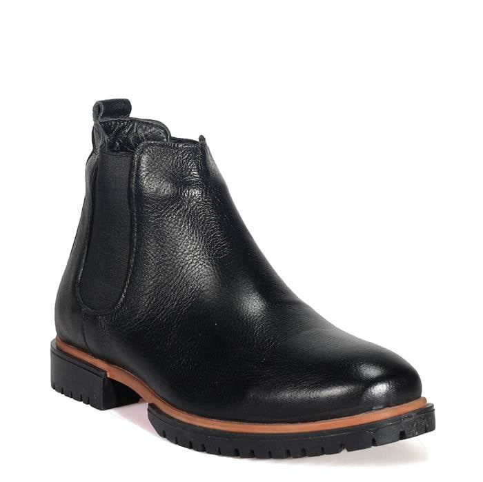 Bordolli Siyah Chelsi Lastikli Siyah Erkek Bot