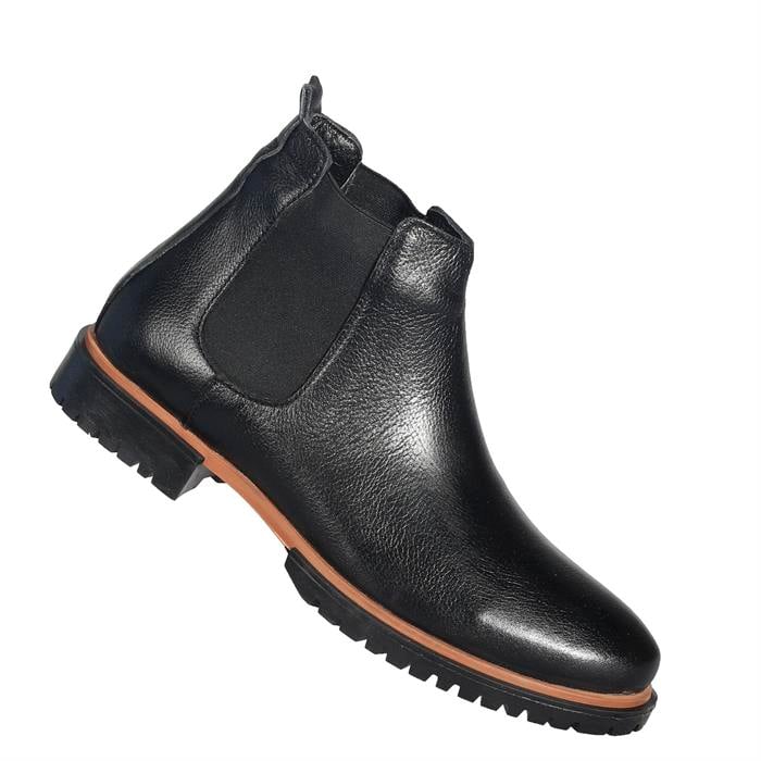 Bordolli Siyah Chelsi Lastikli Siyah Erkek Bot