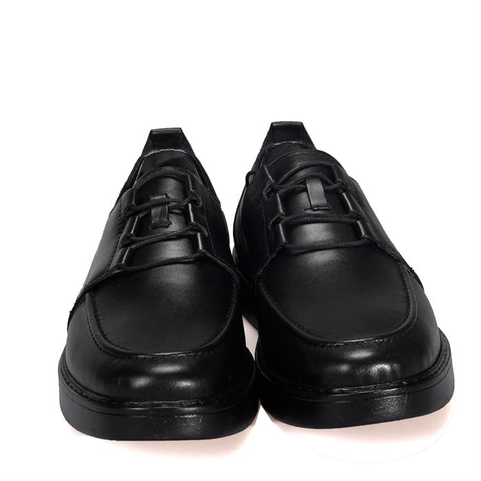 Bordolli Siyah Cilt İpli Casual Erkek Ayakkabı