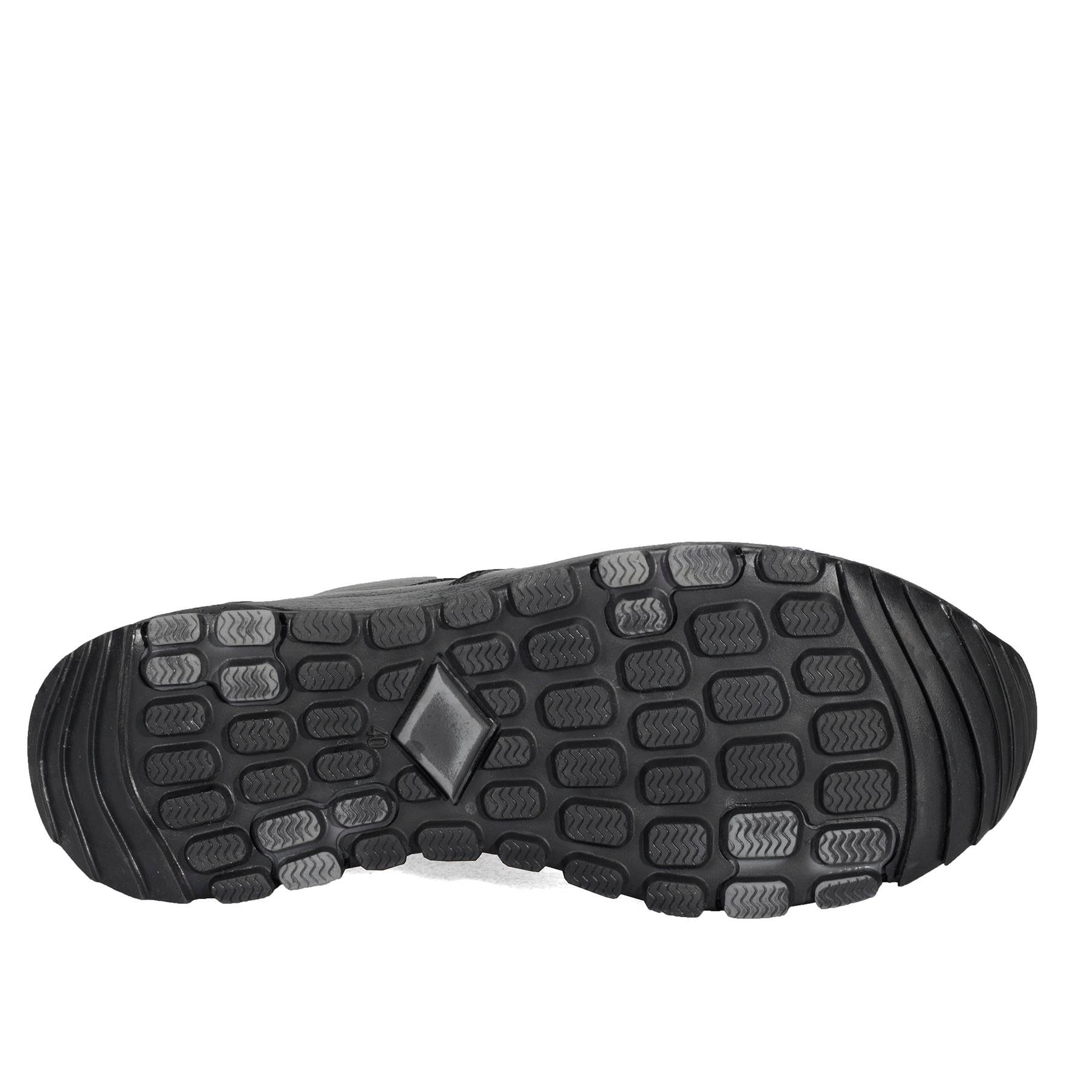 Bordolli Siyah Erkek Casual Deri Bot