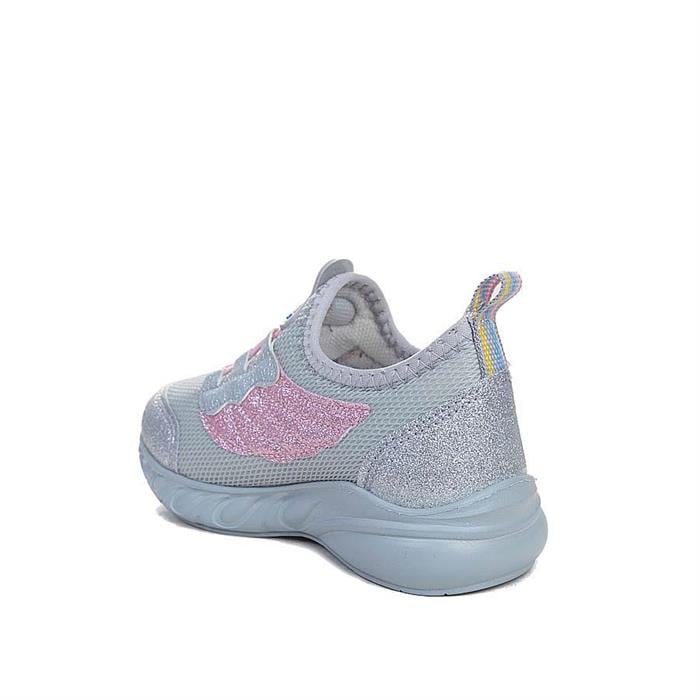 Gri Pembe Melek Kanatlı Kız Çocuk Spor Ayakkabı