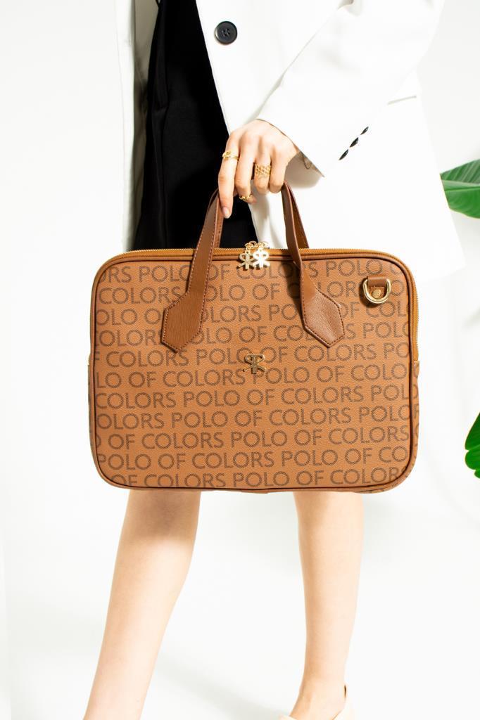 İm Polo Joyce Taba Unisex Notebok ve Evrak Çantası