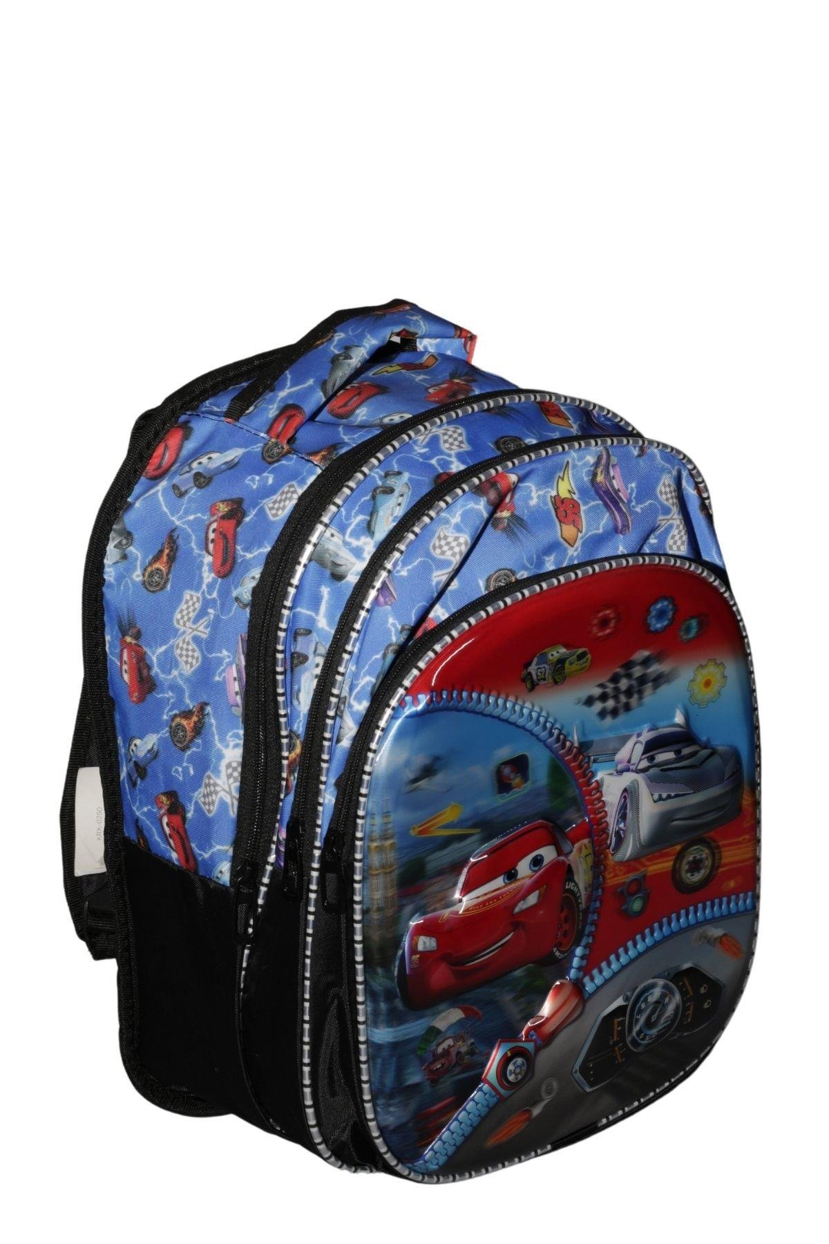 Kabartmalı Çizgi Karakterli Çocuk Çantası Beslenme ve Suluk Hediyeli