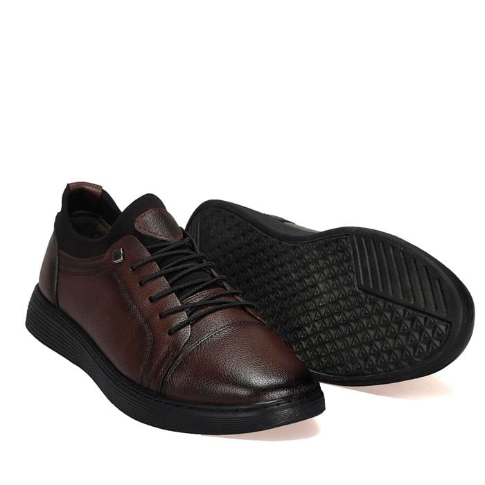 Kahverengi Casual Hakiki Deri Erkek Ayakkabı