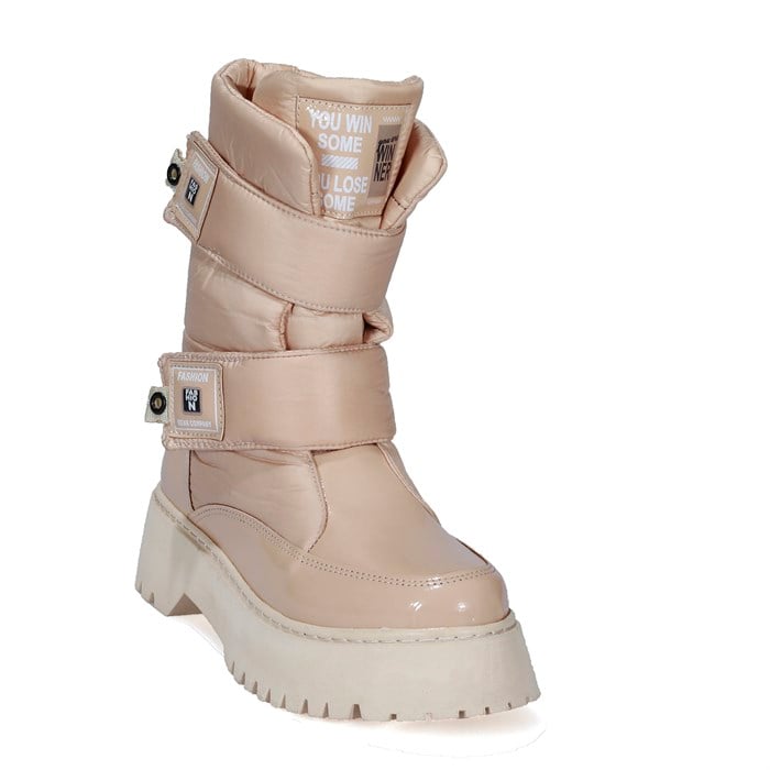 Kırışık Nut Rugan Kadın Kar Botu