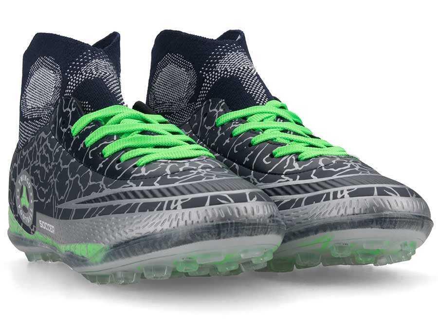 Lacivert Gri Çoraplı Erkek Halısaha Futbol Ayakkabısı