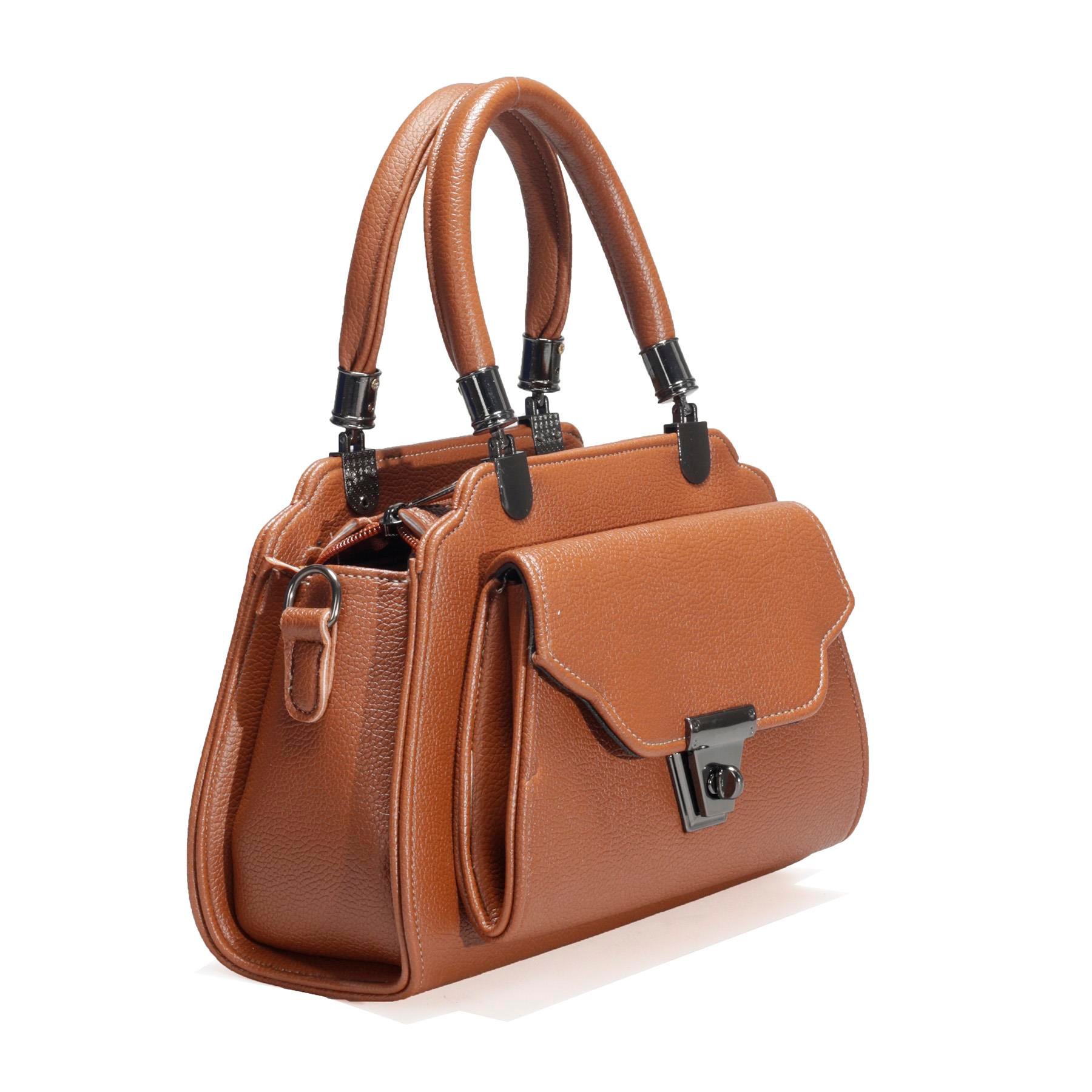 Mini Klasik Taba Kadın El ve Omuz Çantası