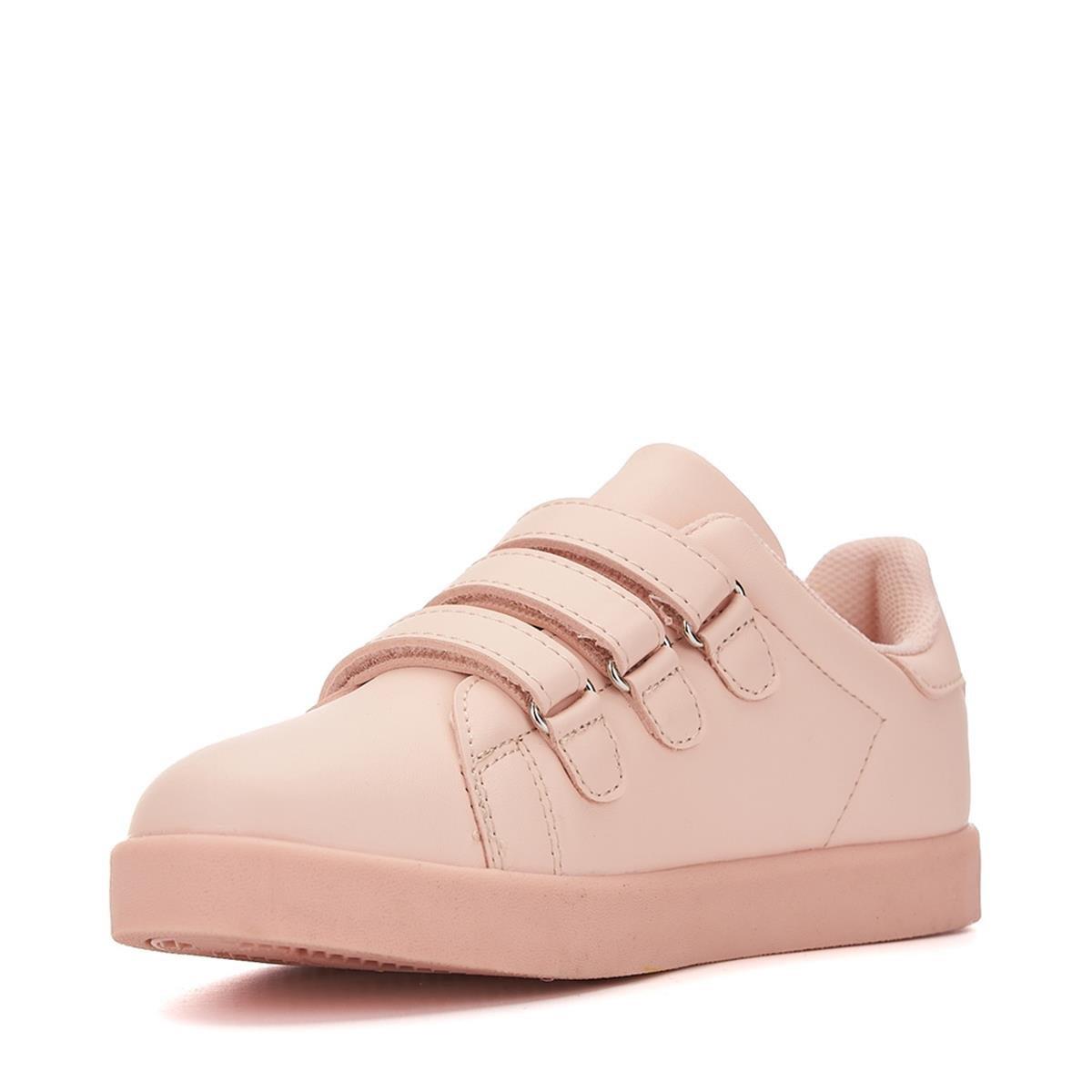 Pudra Cırtlı Ortopedik Çocuk Işıklı Sneaker