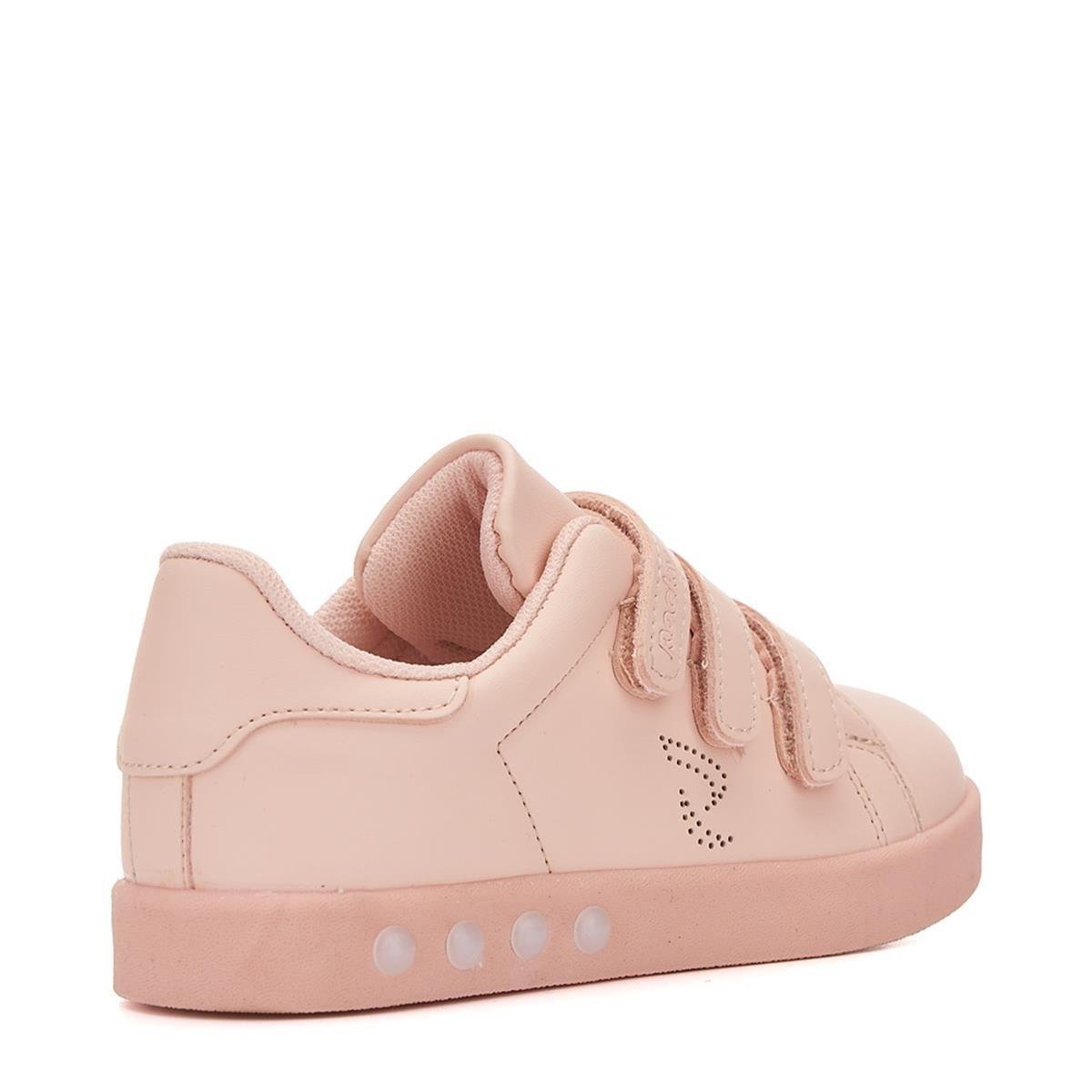 Pudra Cırtlı Ortopedik Çocuk Işıklı Sneaker