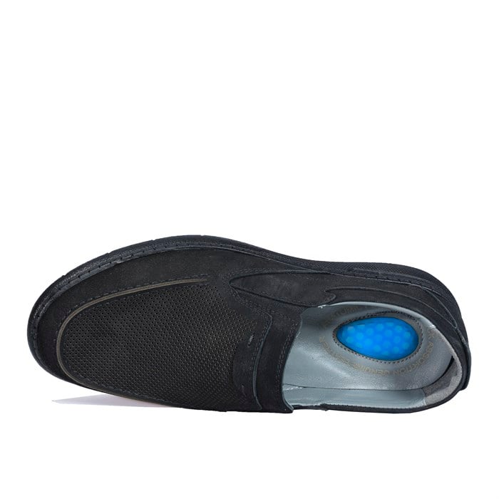 Siyah Nubuk Deri Erkek Comfort Ayakkabı