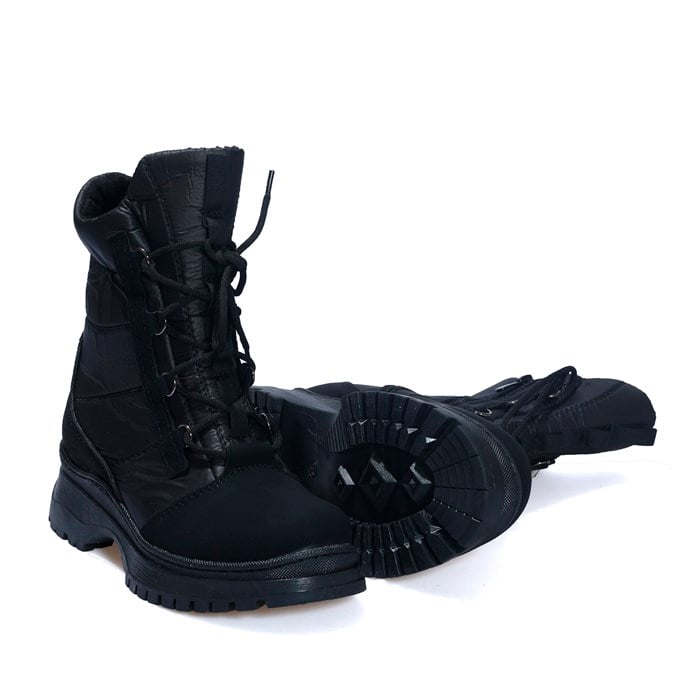 Siyah Zümrüt Bağcıklı Kadın Bot