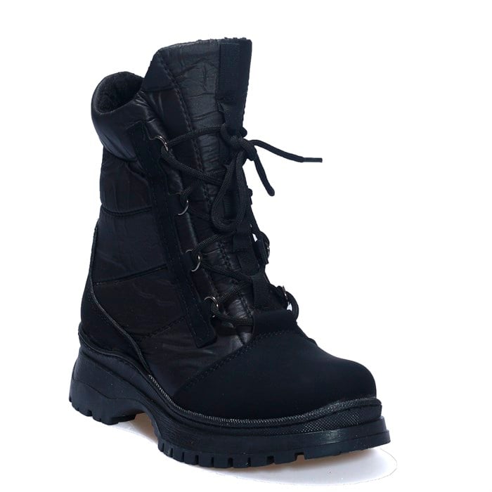 Siyah Zümrüt Bağcıklı Kadın Bot