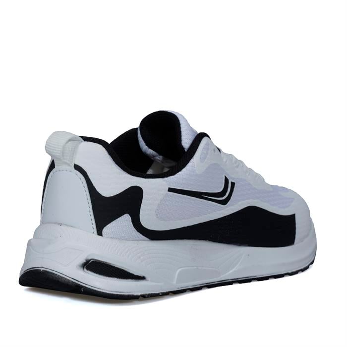 STARWAY Beyaz Siyah Yüksek Taban Spor Ayakkabı