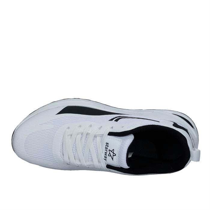 STARWAY Beyaz Siyah Yüksek Taban Spor Ayakkabı