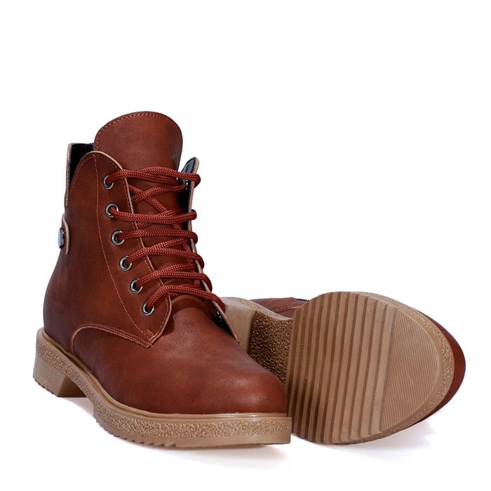 Taba Zümrüt Kısa Topuk Kadın Bot