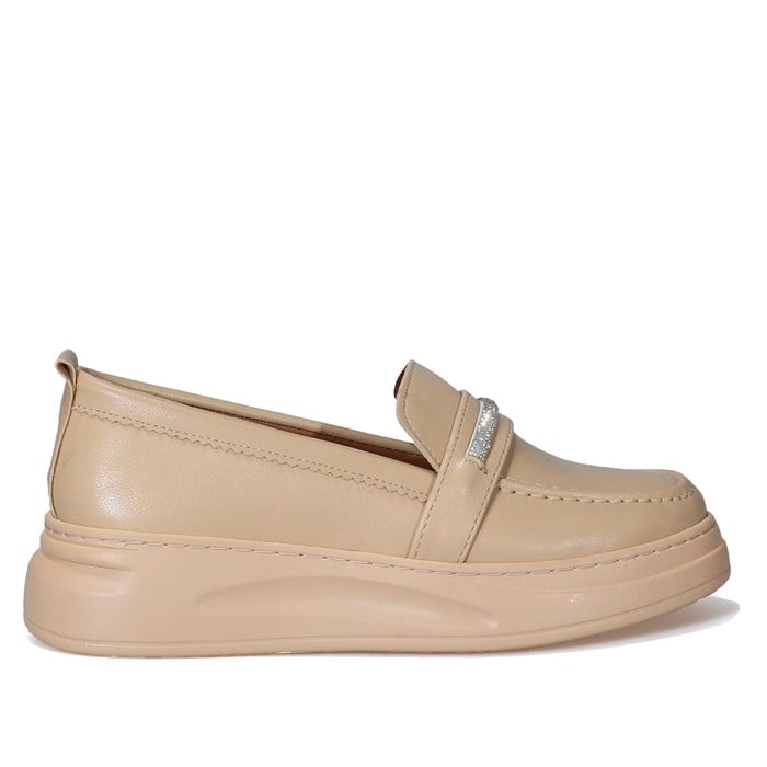 Taş Detaylı Casual Bej Kadın Ayakkabı