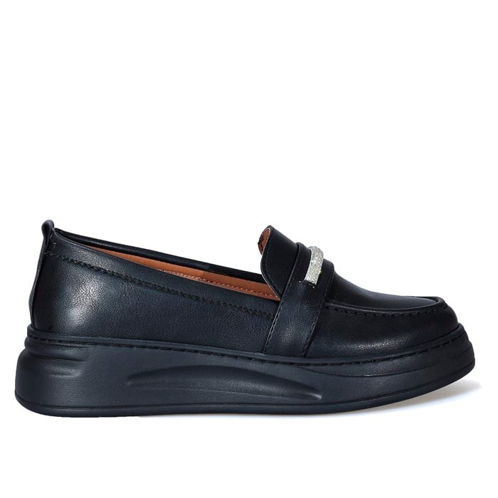 Taş Detaylı Casual Siyah Kadın Ayakkabı