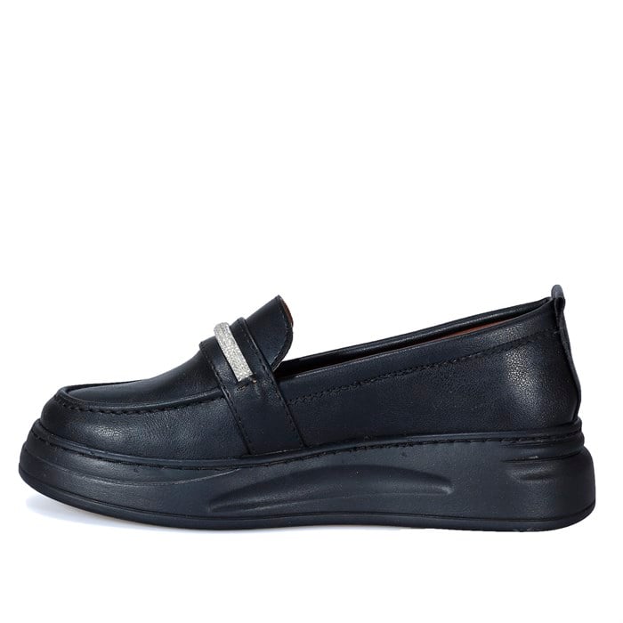 Taş Detaylı Casual Siyah Kadın Ayakkabı