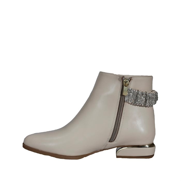 Taş Detaylı Kadın Bej Klasik Bot