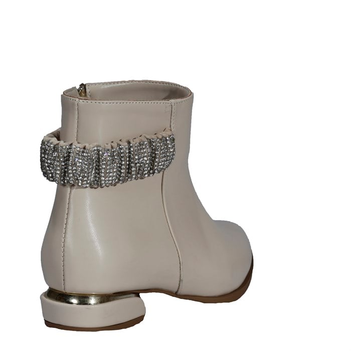 Taş Detaylı Kadın Bej Klasik Bot